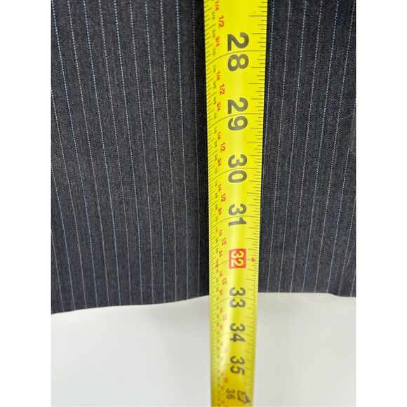 Michael Kors Blazer Sport Coat Men Size 46 R Gray Striped Double Vented - Picture 6 of 10